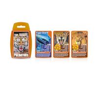 Top Trumps Deadliest Predators Classic Card Game, learn facts about the Great White Shark, Komodo Dragon and the King Cobra in this educational pack, gift and toy for boys and girls aged 4 plus