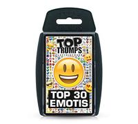 Top Trumps Emotis Specials Card Game, play with the top 30 Emotis including heart eyes, wink face, sunglasses and poop, educational gift and toy for boys and girls Aged 6 plus