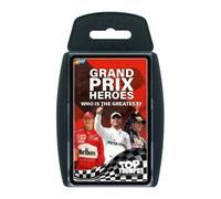 Top Trumps Grand Prix Heroes Classic Card Game, learn facts about racing drivers including Sebastian Vettel, Lewis Hamilton and Daniel Ricciardo, gift