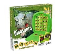 Top Trumps Match Dinosaurs Board Game, Play with T.Rex, Velociraptor and Oviraptor, Race to Match 5 of the same dinosaurs in a row, gift for ages 4 plus