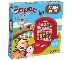 Top Trumps Match Farm Pets The Crazy Cube Game, Play with 15 of your favourite farm animals including horses, pigs, chickens and llamas, travel board game, gift and toy for Boys and Girls Aged 4 plus