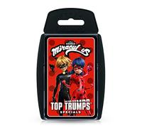 Top Trumps Miraculous Specials Card Game, play with Ladybug and her friends including Queen Bee, Cat Noir, Rena Rogue and Adrien Agreste, educational gift and toy for boys and girls Aged 6 plus