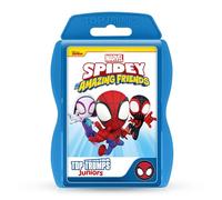 Top Trumps Spidey and Friends Junior Optimal for Players Aged 3 plus and Easy to Hold for Small Hands to Take Everywhere,Kid's favourite characters Iron Man, Spidey and Miles Morales
