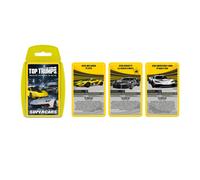 Top Trumps Supercars Classic Card Game, learn about the Aston Martin DBS, McLaren Senna and Bugatti Chiron in this educational pack, gift for ages 6 plus