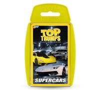 Top Trumps Supercars Classic Card Game, learn about the Aston Martin DBS, McLaren Senna and Bugatti Chiron in this educational pack, gift for ages 6 plus