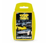 Top Trumps Supercars Classic Card Game, learn about the Aston Martin DBS, McLaren Senna and Bugatti Chiron in this educational pack, gift for ages 6
