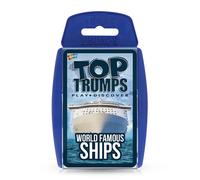 Top Trumps World Famous Ships Classic Card Game, learn facts about tankers, yachts and cruise ships including Allure of the Seas, Titanic and