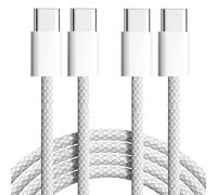 TOP-UP Braided USB C to USB C Cable 3ft - 60W Type C Fast Charger, USBC to USB-C Woven Power Cord for iPhone 15 Pro Max/MacBook/iPad/Samsung Galaxy/Android Devices and More [Pack of 2]