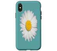 Top View Of A White Common Daisy Isolated Case for iPhone X/XS