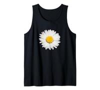 Top View of A White Common Daisy Isolated Tank Top