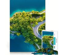 Top View of Lago Di Ledro Adults Puzzles 1000 Piece Jigsaws Mind Exercise Toy Relaxed Mind Design Assembly Santa Wish Gift 38x26cm