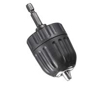 TOP-VIGOR 0.8-10mm Keyless Drill Chuck, 1/4 Inch Hex Shank Adapter, 3/8-24UNF Mount Thread Impact Chuck Converter for Impact Driver Cordless Drill, Electric Hand Drill, Percussion Drilling etc