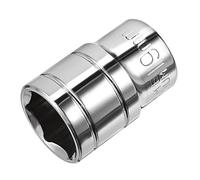 TOP-VIGOR 1/2-Inch Drive 19mm 6-Point Shallow Socket, Metric, Cr-V Drive Socket for Auto Repairing and Household