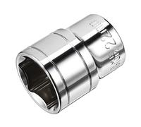 TOP-VIGOR 1/2-Inch Drive 22mm 6-Point Shallow Socket, Metric, Cr-V Drive Socket for Auto Repairing and Household