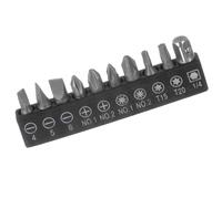 TOP-VIGOR 10-in-1 Screwdriver Bit Set with 1/4" Hex Shank - Phillips/Pozi/Torx/Slotted/Square Tips - S2 Steel Driver Bits for DIY, Drill, Ratchet & Repair Work