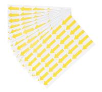 TOP-VIGOR 10 Pcs Small Arrow Stickers, 1.2x0.4 PVC Adhesive Labels for Flow Direction, Defect Marking, Inspection & Quality Control, Yellow