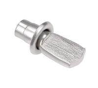 TOP-VIGOR 100Pcs 5x19mm Nickel Plated Flat Spoon Shape Shelf Support Pegs, Zinc Alloy Furniture Holders Metal Shelf Pins for Cabinet Wardrobe Bookcase Cupboard Shelving