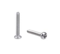 TOP-VIGOR 100Pcs Cross Pan Head Machine Screws, M2x12mm Phillips Round Head Screws Bolts for Machinery, Furniture, Car, Motorcycle Repair, Electronic Products, Ship Assembly, and DIY
