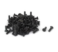TOP-VIGOR 100Pcs Hex Socket Countersunk Head Screw Bolts, M3 x 10mm Alloy Steel Flat Head Socket Cap Screws Bolts Fasteners for Bicycle Motorcycle Repair, Machinery, Household Appliances, Black