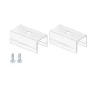 TOP-VIGOR 100Pcs LED Strip Light Clips, Waterproof Mounting Bracket Fixing Clips Plastic Clamp Holders with Screws, Lights Install Fixing Clips Clamp for 8mm Light Cable Ribbon, Translucent