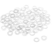 TOP-VIGOR 100Pcs M5 Clear Nylon Flat Washers, 10mm OD 5mm ID 1mm Thickness for Faucet Pipe Screws Washer Spacers Valve Replacement