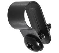 TOP-VIGOR 100Pcs Nylon R-Type Cable Clamp Clips, 10.4mm Plastic Cable Clamp Assortment Kit Fastener, Plastic Wire Clamp Clips for Electrical Cable Wire Conduit Cable Management, Black