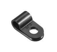 TOP-VIGOR 100Pcs Nylon R Type Cable Clips, Black Cable Clamp Organizer Cord Clips Wire Cable Cleats for Electrical Cable Wire Conduit Cable Management 5mm