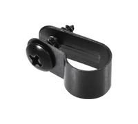 TOP-VIGOR 100Pcs Nylon R Type Cable Clips, Black Cable Clamp Organizer Cord Clips Wire Cable Cleats with Screws for Electrical Cable Wire Conduit Cable Management 10.4mm