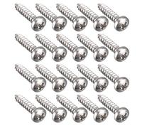 TOP-VIGOR 100Pcs Self Tapping Screws, M2.9 Phillips Pan Head Screw, 13mm Round Head Tapping Screws, Stainless Steel Machine Wood Fasteners Bolts for Wood, Drywall, plastic, Furniture, Repairing