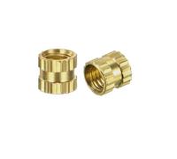 TOP-VIGOR 100Pcs Threaded Insert Knurled Nuts, M3 x 4mm x 4mm OD Brass Female Thread Knurled Nuts, Embedment Nut Insert for 3D Printer