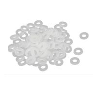 TOP-VIGOR 100Pcs White Nylon Flat Washers, M3 x 6mm x 1mm Insulating Round Seal Spacer Tap Sealing O Ring Gasket for Faucet Pipe Water Hose