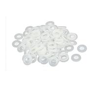 TOP-VIGOR 100Pcs White Nylon Flat Washers, M6 x 12mm x 1.2mm Insulating Round Seal Spacer Tap Sealing O Ring Gasket for Faucet Pipe Water Hose