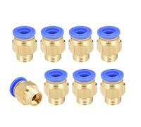 TOP-VIGOR 10mm Pneumatic Push-to-Connect Fittings, G1/4 Male Thread Quick Connect Straight Coupler, Air Line Push Fit Connectors for Pneumatic Systems & Air Compressors, Pack of 10
