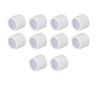TOP-VIGOR 10Pcs 1/2 Inch PVC Pipe End Cap Fitting, PVC Pipe End Cap Plug Adapter, Slip Socket External End Caps for DIY Shelf Garden Support Structure Storage Frame