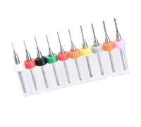 TOP-VIGOR 10Pcs 1.2mm Micro Drill Bit, 1/8 Inch Shank PCB Carbide CNC Print Circuit Board Tungsten Twist Tool Router Bits Shank for Rough Stone Jewelry Punching Engraving
