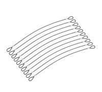 TOP-VIGOR 10Pcs 12 Inch Safety Cable Lock, 2mm Dia Stainless Steel Security Wire Ropes with Double Loop for Outdoor Gate Stage Lighting Luggage Suitcase Wire Lock, 30cm