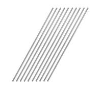 TOP-VIGOR 10Pcs 2.5mm x 300mm 304 Stainless Steel Round Rods, Metal Solid Round Shaft Rods Lathe Bar Stock for DIY Crafts Car Helicopter Airplane Model
