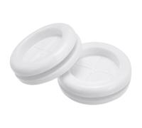 TOP-VIGOR 10Pcs 22mm Round Rubber Grommets Double-Sided White Synthetic Rubber Hole Plugs Electrical Wire Gaskets for Cable and Plug Protection