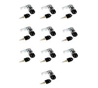 TOP-VIGOR 10Pcs 30mm Security Cam Lock, Cabinet Drawer Security Mailbox Locks with 20 Keys for Cupboard, Drawer, Wardrobe, Letter Box and Toolbox, Keyed Different