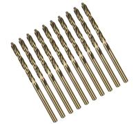 TOP-VIGOR 10Pcs 4.5mm Cobalt Jobber Drill Bits, M35 High Speed Steel HSS Twist Dril Bit Tool with Straight Shank for Drilling Hardened Metal, Stainless Steel, Cast Iron, Wood and Plastic