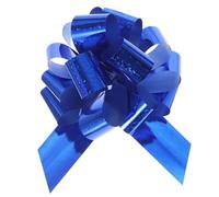 TOP-VIGOR 10Pcs 4 Inch Large Big Pull Bow, Metallic Glitter Gift Wrapping Bows Ribbon for Wedding Car Baskets Presents Christmas Bow Wrap Decoration, Blue