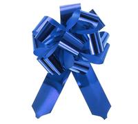 TOP-VIGOR 10Pcs 4 Inch Metallic Large Big Pull Bow Gift Wrapping Bows Ribbon for Wedding Car Baskets Presents Christmas Bow, Blue