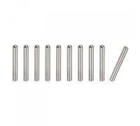 TOP-VIGOR 10Pcs 4mm x 18mm Dowel Pins, 304 Stainless Steel Round Head Flat Chamfered End Shelf Pegs Support Fasten Elements Silver Tone