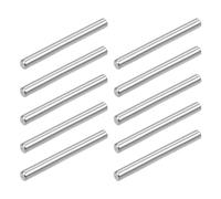 TOP-VIGOR 10Pcs 4mm x 35mm Dowel Pins Shelf Support Pegs, 304 Stainless Steel Cylindrical Shelf Support Pin Fasten Elements Silver Tone