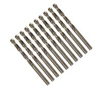 TOP-VIGOR 10Pcs 5.3mm Cobalt Jobber Drill Bits, M35 High Speed Steel HSS Twist Dril Bit Tool with Straight Shank for Drilling Hardened Metal, Stainless Steel, Cast Iron, Wood and Plastic