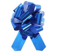 TOP-VIGOR 10Pcs 6 Inch Large Big Pull Bow, Metallic Glitter Gift Wrapping Bows Ribbon for Wedding Car Baskets Presents Christmas Bow Wrap Decoration, Blue