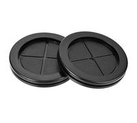 TOP-VIGOR 10Pcs 70mm Round Rubber Grommets Double-Sided Black Synthetic Rubber Hole Plugs Electrical Wire Gaskets for Cable and Plug Protection