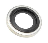 TOP-VIGOR 10Pcs Bonded Sealing Washers, M10 8.05 x 15.8 x 2mm Metal Neoprene Rubber Sealing Oil Rings, Metric Flat Ring Washers Drain Plug Gaskets for Plumbing