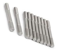 TOP-VIGOR 10Pcs Double End Threaded Stud Screw Bolt, M8x70mm 304 Stainless Steel Rod Bolts Thread Reducer Adapter, Adjustable Push Rod Stud for Furniture Hardware Machinery Maintenance and Fixes