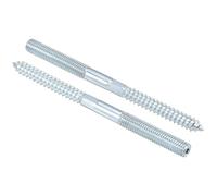 TOP-VIGOR 10Pcs Hanger Bolts, M10x140mm Double Headed Bolts Self Tapping Screw, Double Ended Dowel Screws, Screw Dowels Hanger, Threaded Lag Wood Screws and Machine Bolts for Wood Joint Furniture